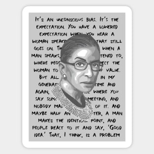 Ruth Bader Ginsburg Portrait and Quote Sticker